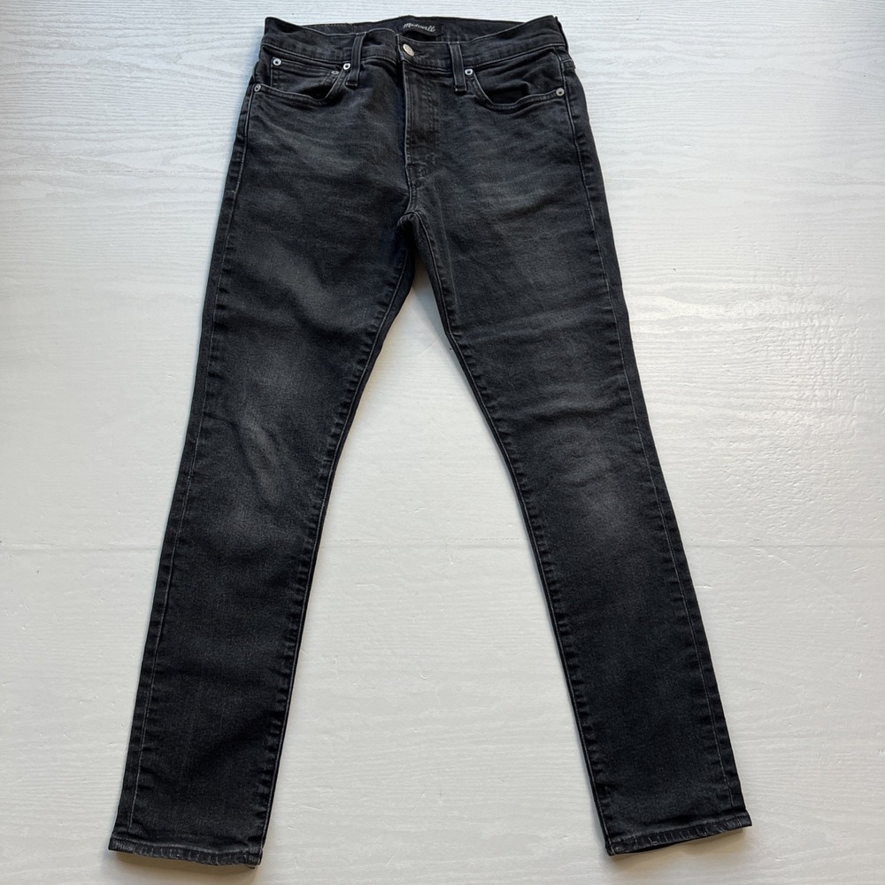 Madewell Skinny Jeans Mens Actual 28x29 Charcoal Black Wash Stretch Denim